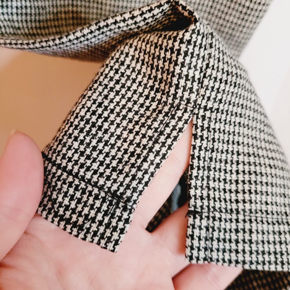 Seek the Label black and white houndstooth straight leg trouser pants Sm Preppy - Picture 7 of 12